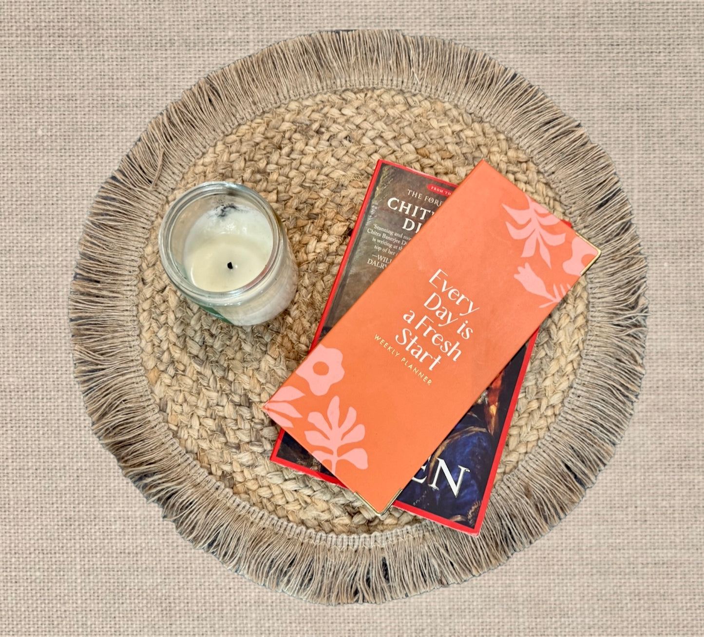 Jute Placemat with lace