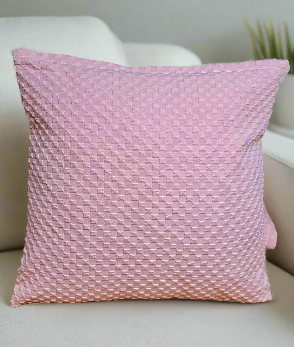 Self textured cotton Cushion Cover ( 40 cm X 40 cm)