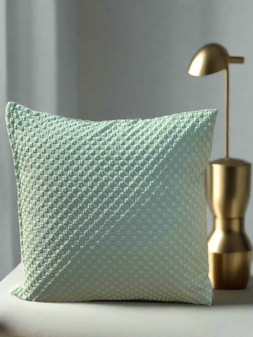 Self textured cotton Cushion Cover ( 40 cm X 40 cm)