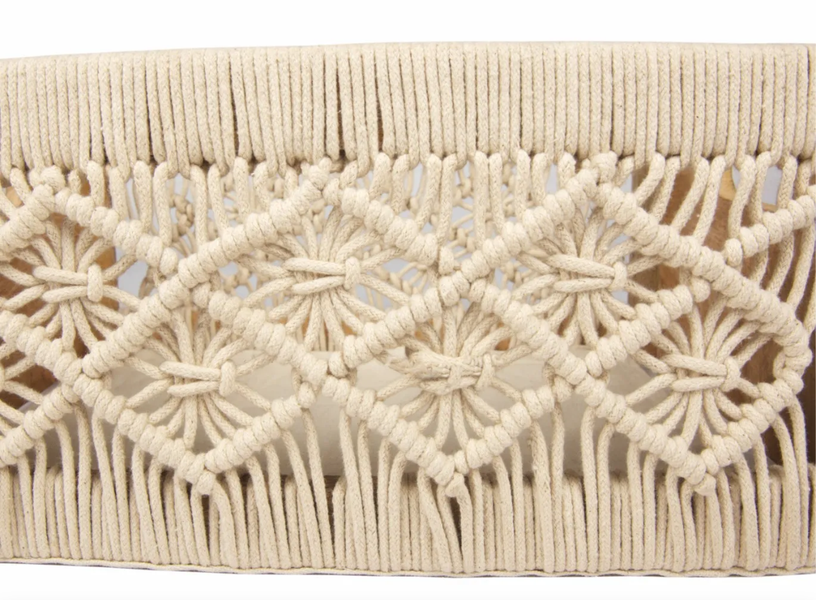Macrame Wooden Organiser Basket