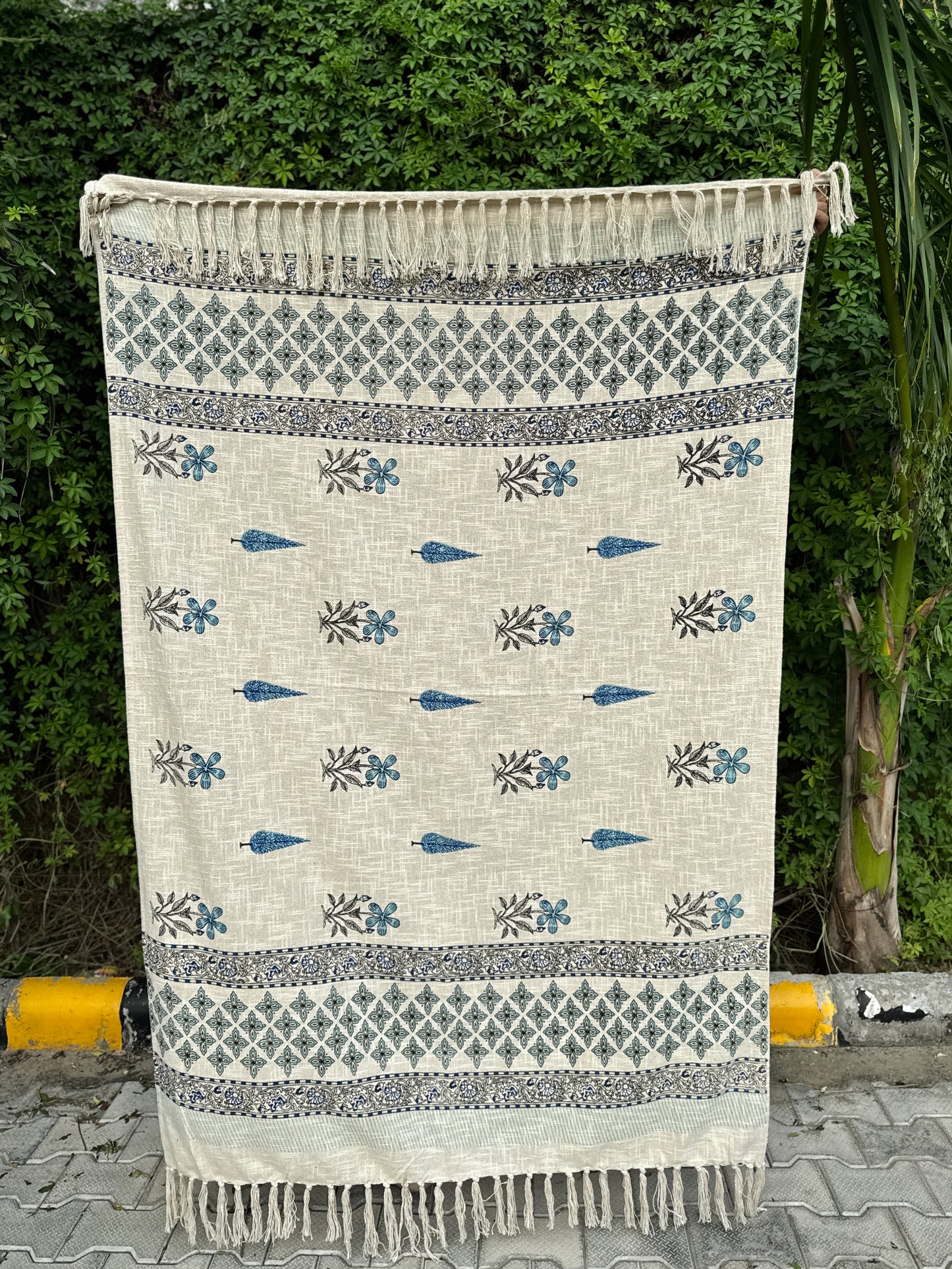 Block Printed Sofa Throw