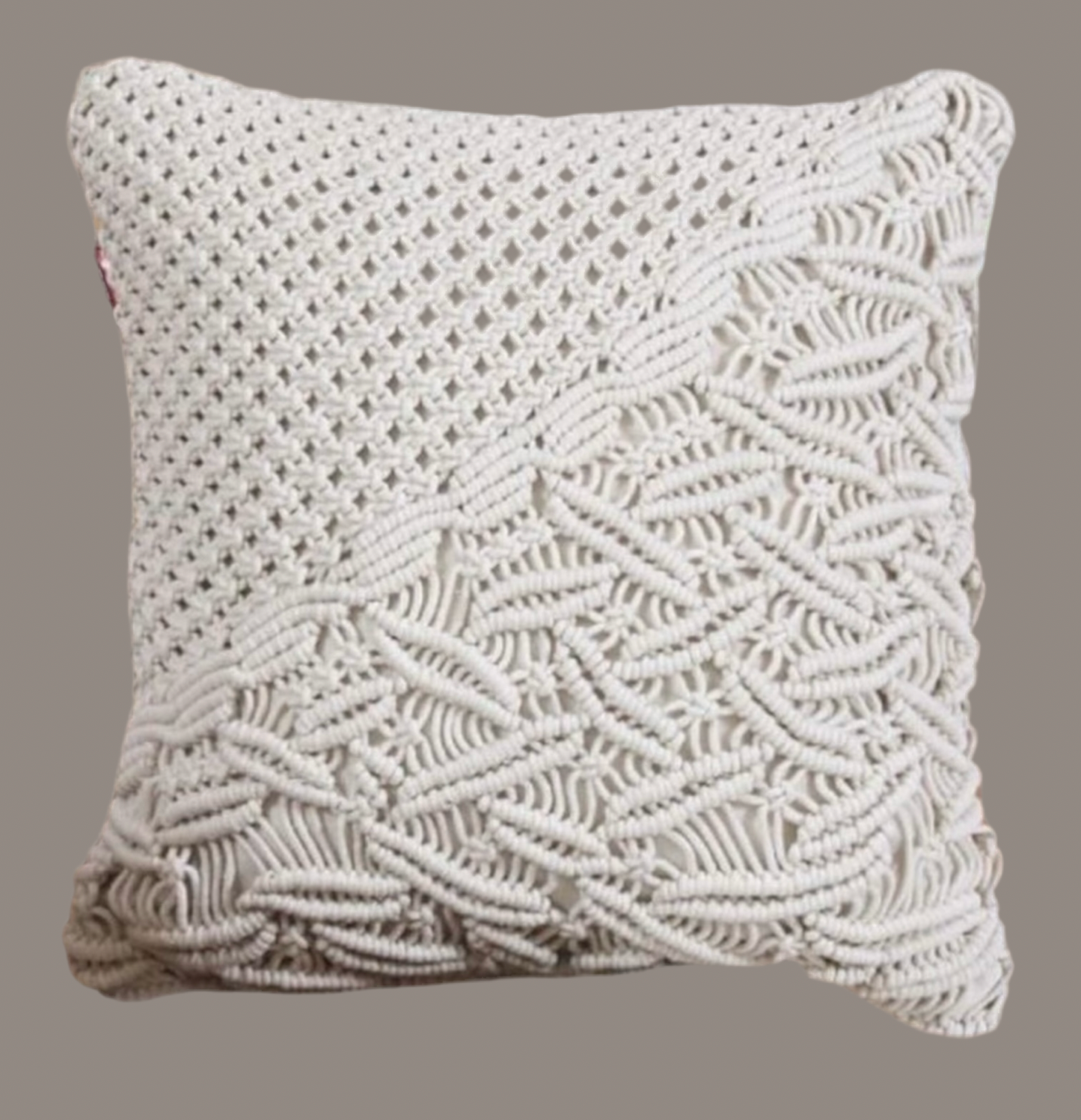 Macrame Cushion Cover 16inch X 16 inch
