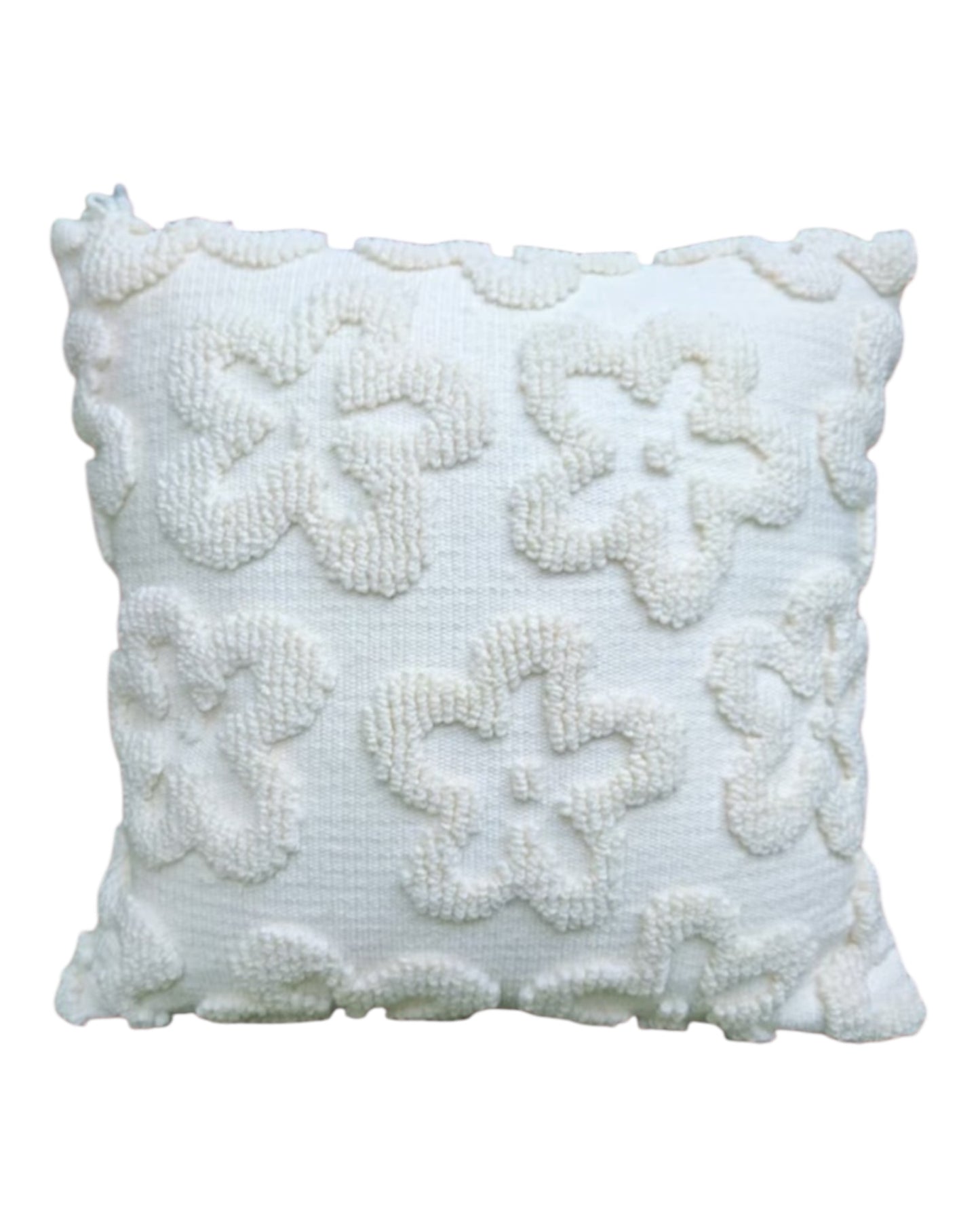 Floral Dream loom work cushion cover 16 x 16 inch