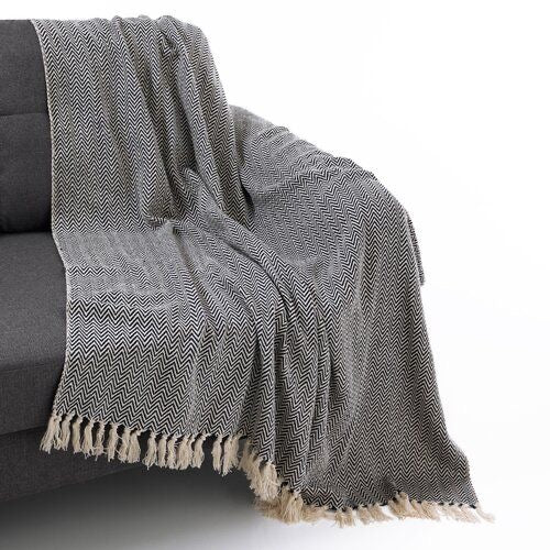 Chevron 100% cotton sofa throw