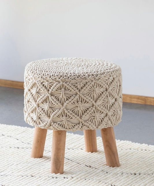 Macrame Ottomon Stool