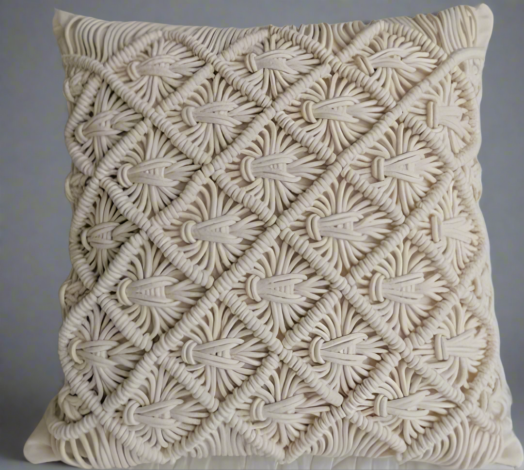 Macrame Cushion Cover 16inch X 16 inch