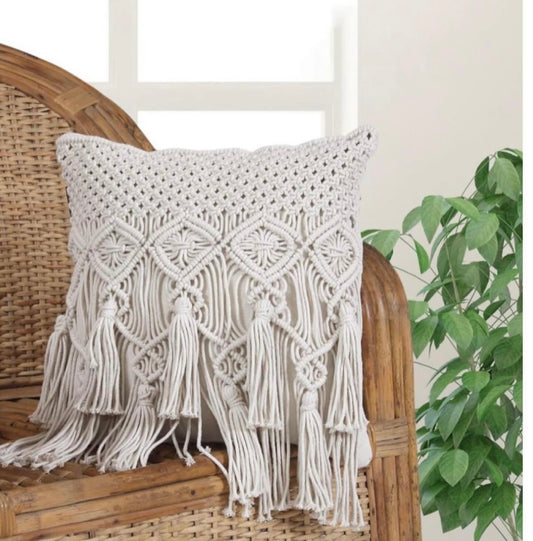 Macrame Cushion Cover 16inch X 16 inch