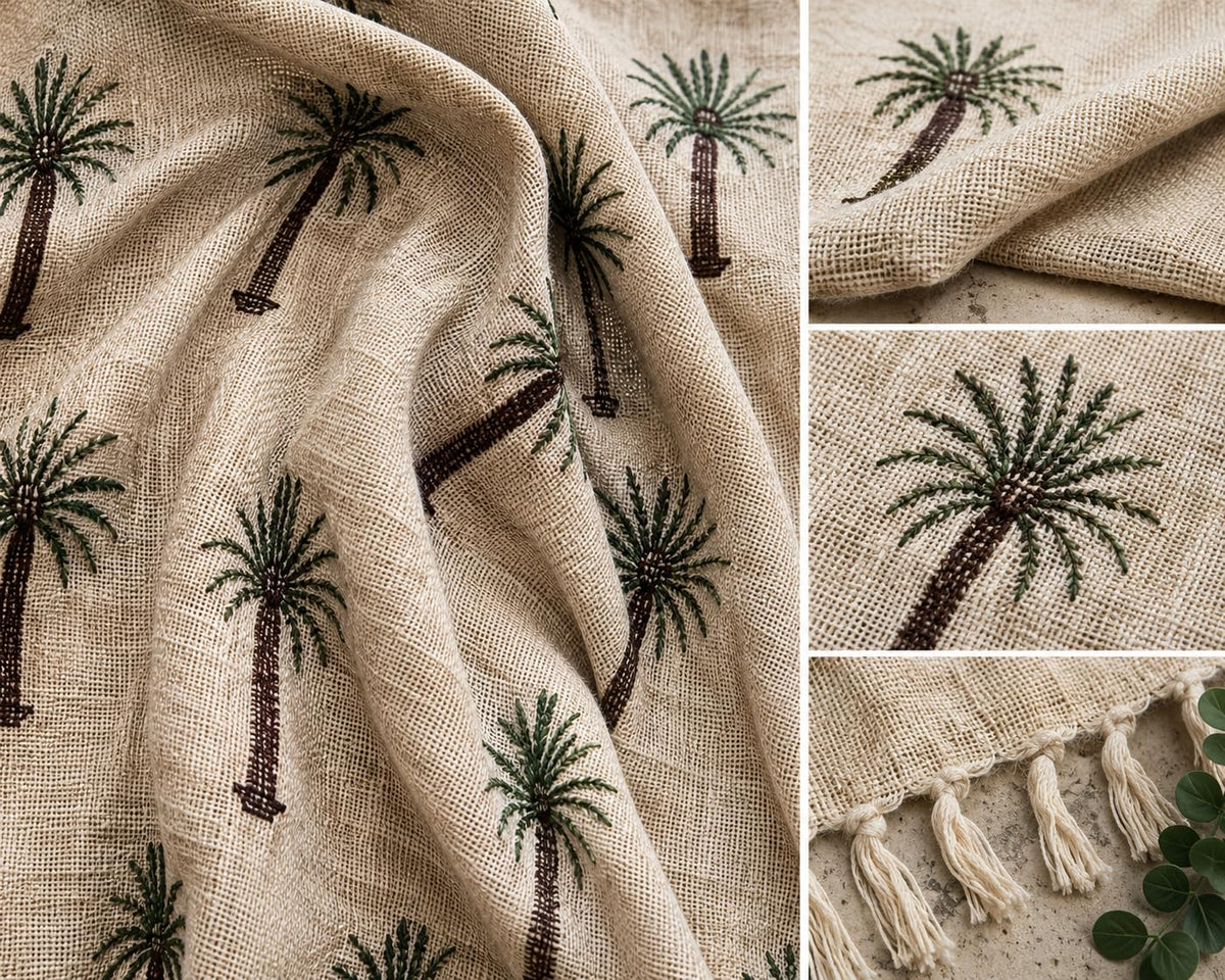 Prista Handblock Printed Throw Blanket with Tassels | Soft Cotton Decorative Throw for Sofa, Bed & Couch | Floral Printed Boho Throw Blanket for Living Room Decor (75x 52 inches) (Daisy)