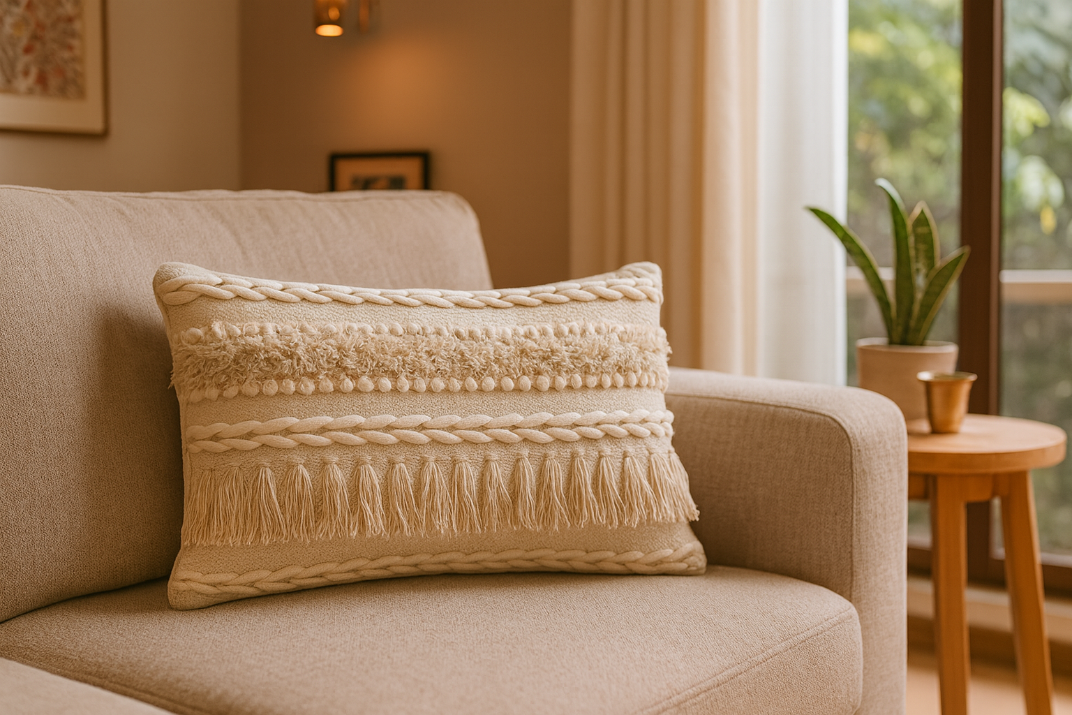 Decorative Lumbar cushion cover for modern Indian homes