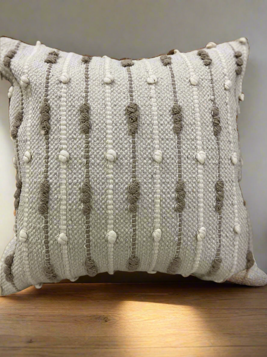 Boho Beige cushion cover 16 x 16 inch