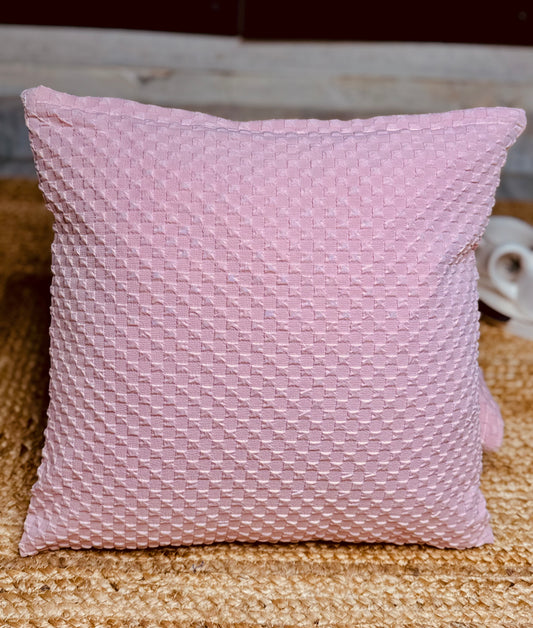 Self textured cotton Cushion Cover ( 40 cm X 40 cm)