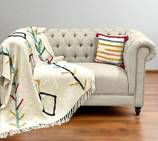 Multi colored Sofa Throw