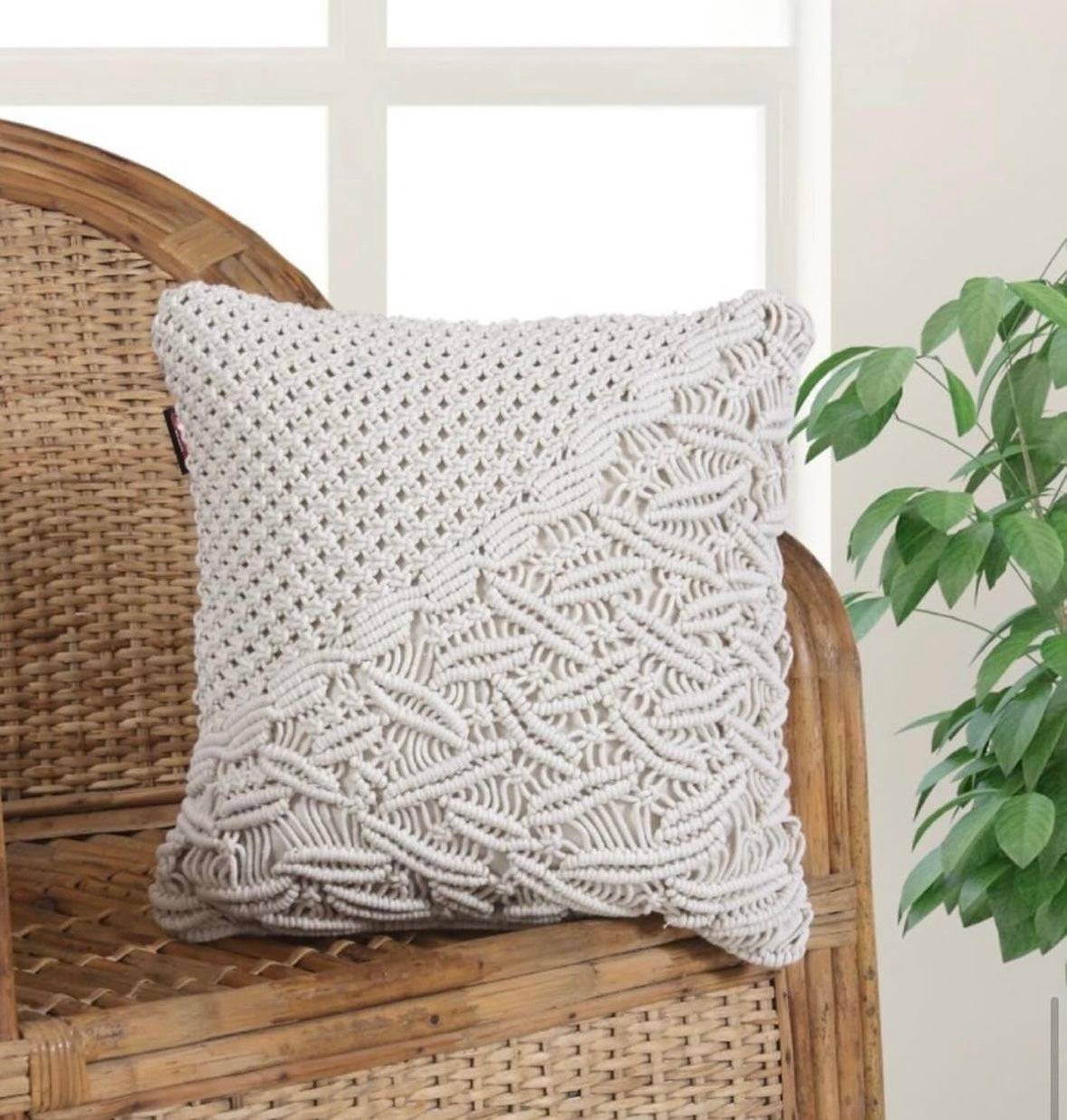 Macrame Cushion Cover 16inch X 16 inch